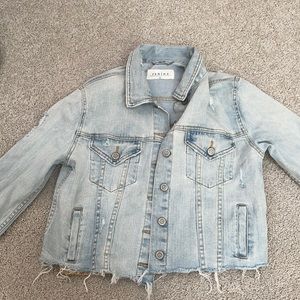 Eunina distressed light wash Jean jacket size S